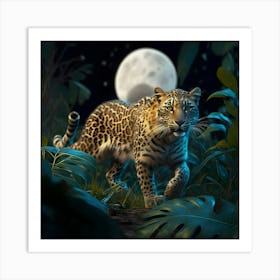 Leopard In The Jungle Art Print