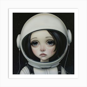 Girl In Space 3 Art Print