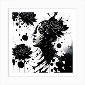 Black Roses Art Print