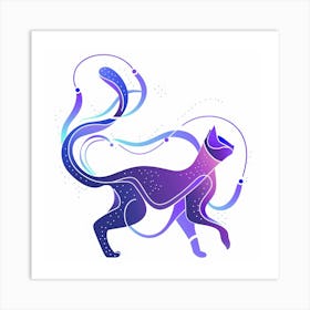 Zodiac Cat Art Print