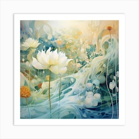 AI Pristine Melodies: Nature's Dance in High-Resolution Art Print