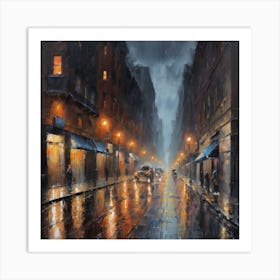 Rainy Night Art Print