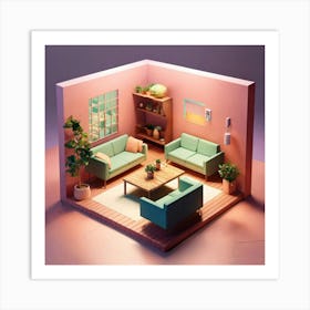 Miniature Living Room 1 Art Print