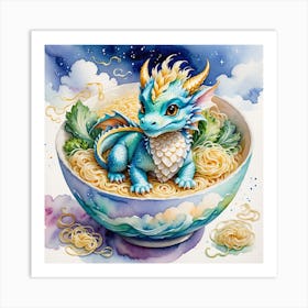 Dragon Noodle Bowl 1 Art Print