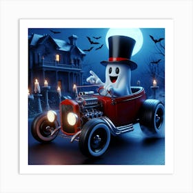 Ghost In A Car Art Print