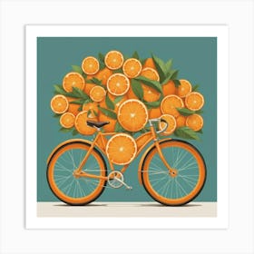 Orange Bicycle Art Print