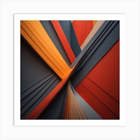 Abstract X Lines Art Print