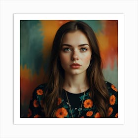 Portrait Of A Young Woman Art Print