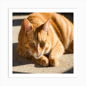 Orange Tabby Cat 1 Art Print