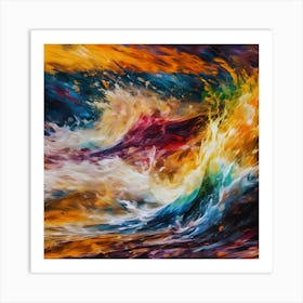 Ocean Crashing Art Print