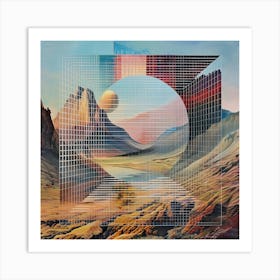 A Design Grid Oil Painting Illustration 1718708494 2 Art Print