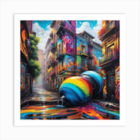 Rainbow Ball Art Print