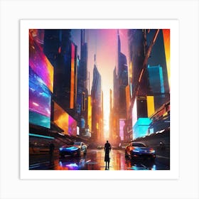 Futuristic Cityscape 111 Art Print