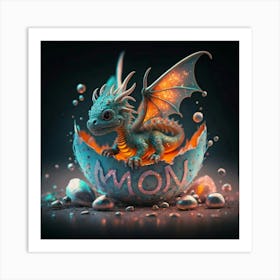 Dragon In Egg 2 Art Print