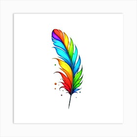 Colorful Feather 5 Art Print