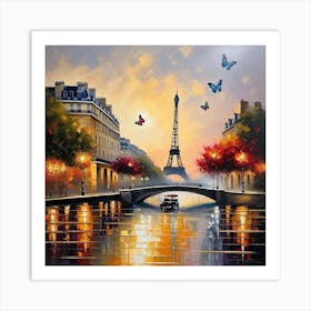 Paris At Dusk 2 Art Print