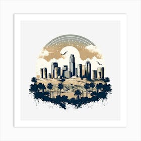 Los Angeles Skyline Art Print