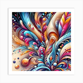 Colorful Abstract Painting 2 Art Print