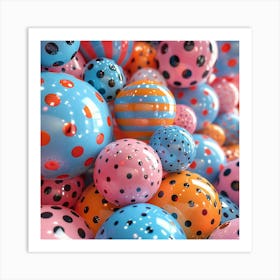 Polka Dot Balls Art Print