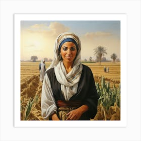 Woman In A Field Art Print