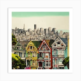 San Francisco Houses Art Print