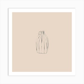 Striped Vase Art Print