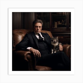 al Pacino the godfather Persian cat Art Print