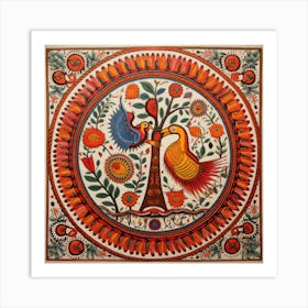 Paisley Painting, Paisley Art, Paisley Painting, Paisley Art, Paisley Painting, Paisley Madhubani Painting Indian Traditional Style Art Print