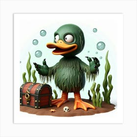 Duck Creature from the Black lagoon 7 Art Print