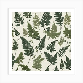 Leafs of Fern, Vector art Art Print