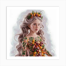 Fruity Girl Art Print