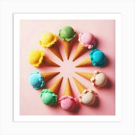 Ice Cream Cones Art Print