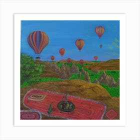 A Tea Party In Cappadocia Art Print