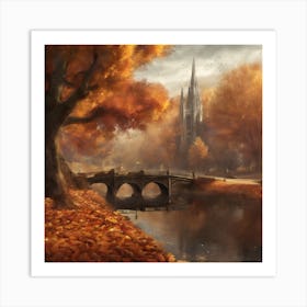 Autumn In The Park Art Print