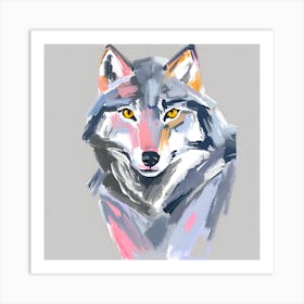 Gray Wolf 02 Art Print