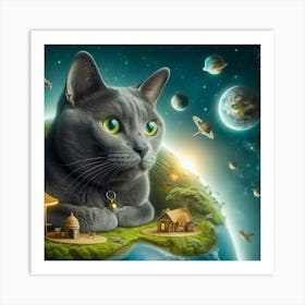 Cat In Space 1 Art Print