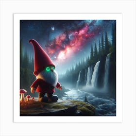 Gnome in a mushroom hat 5 Art Print