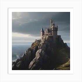 Castle On Top Of A Mountain 1 Art Print