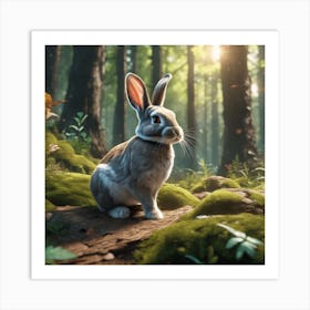 Rabbit In The Forest 121 Art Print