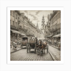 Old Philadelphia art Art Print