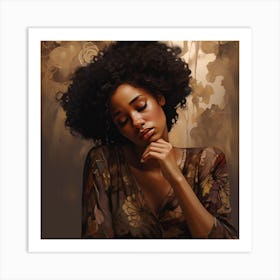 Afro Girl 50 Art Print