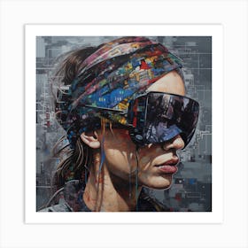 Woman With Goggles Art Print