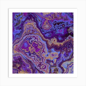 Purple And Gold Abstract Painting 5 Poster