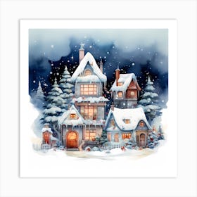 Festive Flurries Unleashed Art Print