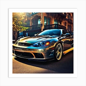 Sports Car In The City Art Print