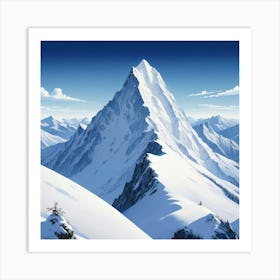 Snowy Mountain Art Print