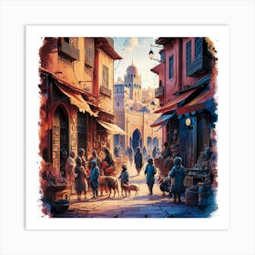 Egyptian Market 1 Art Print