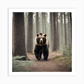 Grizzly Bear In The Forest 2 Art Print