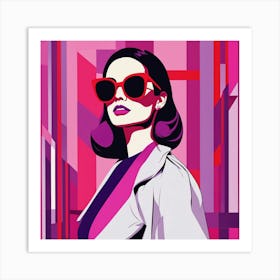 Woman In Sunglasses Art Print