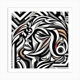 Face Of Peace Illusion Art Print